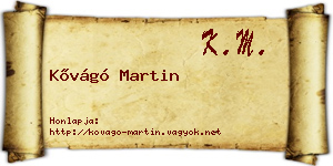 Kővágó Martin névjegykártya